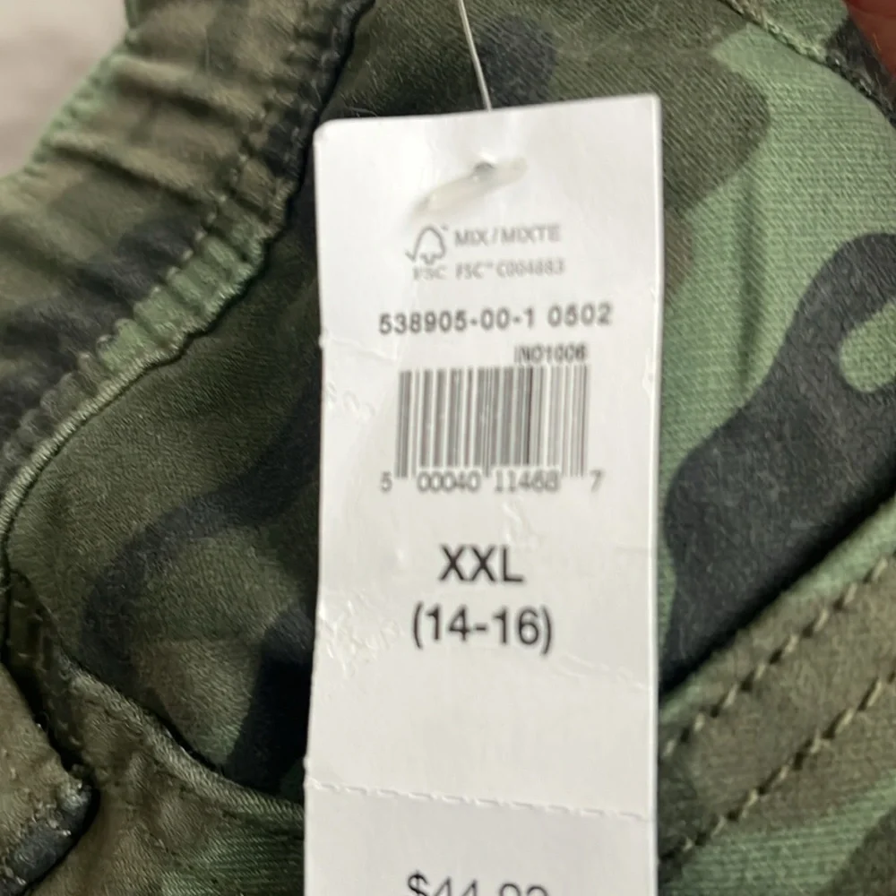 GAP DENIN High Stretch Slim Boys Camuflado Pant‎ Sz XXL (14 16)
